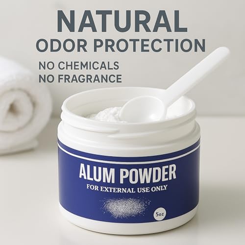 Potassium Alum Powder 5oz - Natural Deodorant Stone Alternative | After Shave Balm & Foot Soak | 100% Pure Alum Block Powder with Applicator
