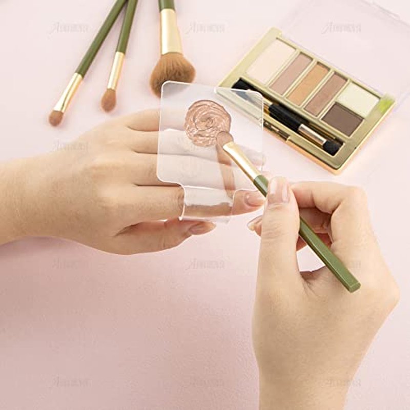 AUEAR 3 Pack Acrylic Makeup Mixing Trays for Nail Art & Foundation