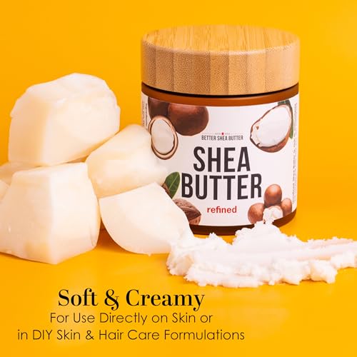 Refined Shea Butter - 100% Pure Moisturizer for Hair & Skin, 8 oz