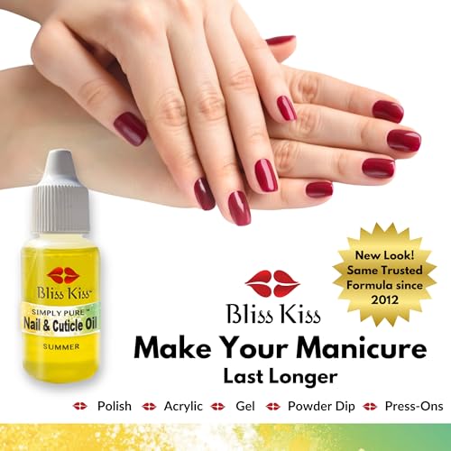 Bliss Kiss Cuticle & Nail Growth Oil Dropper 0.5oz - Jojoba & Vitamin E
