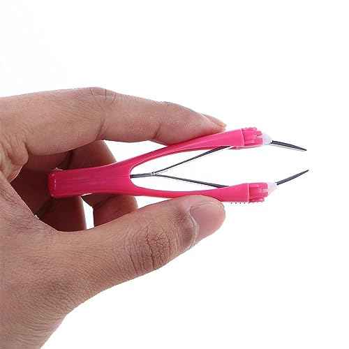 2pcs Professional Eyebrow Tweezers Automatically Retractable Stainless Steel Slant Tip Hair Removal Eyebrow Tweezer Makeup Tool