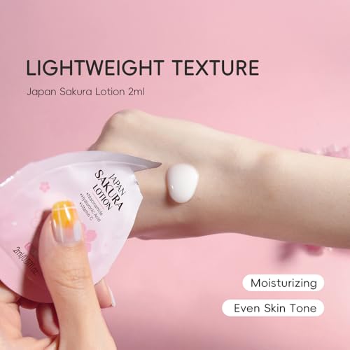 Sakura Travel Skincare Set - 60pcs Mini Kit with Cleanser, Toner & More