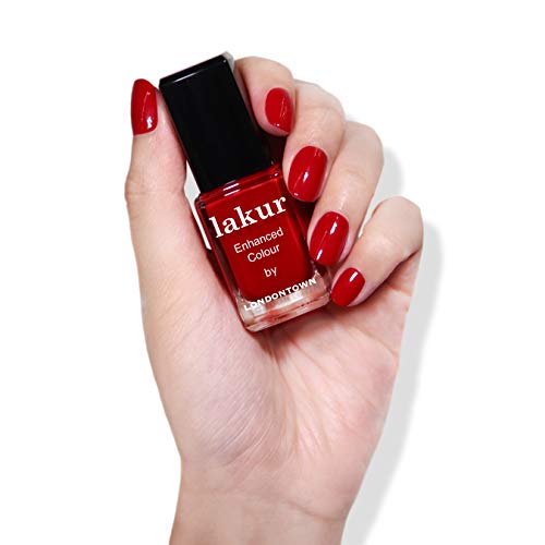 LONDONTOWN Lakur Red Nail Polish - Long-Lasting, Vegan