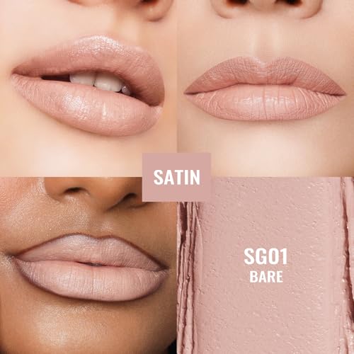 Oulac Beige Matte Lipstick – Hydrating Satin Finish, Full Coverage