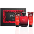 Hawas Fire Gift Set for Men - Eau De Parfum 100ml, Face & Beard Wash, Shower Gel