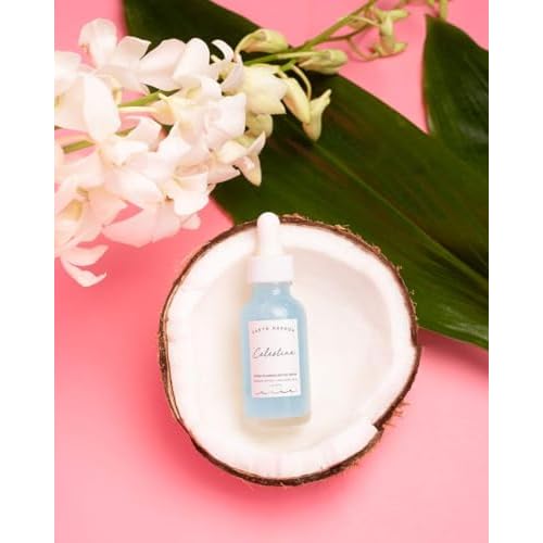 Earth Harbor | CELESTINE Hydra-Plumping Peptide Serum - Skin Elasticity & Replenishing Nutrients | Hyaluronic Acid and Seaweed Peptides | Plant-Based & Certified Vegan |