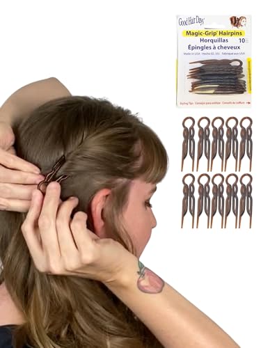 Good Hair Days Magic-Grip Hairpins – 10 U-Pins for Strong Hold