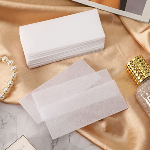 Wax Strips for Hair Removal, 300 Pieces 1.6 x 3.9 Inch Non Woven Waxing Strips Face Wax Paper Strips for Women Facial Body Arms Legs Hair Cleaning and Remover