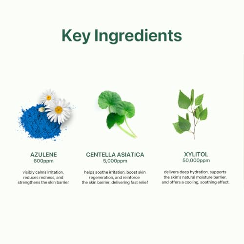 Le Nubele Azulene CICA Skin Toner for Clear Skin, Azulene 600ppm, Centella Asiatica 5000ppm, Hydrating, Non-Comedogenic, Calming, Redness Relief, Fungal Acne Safe, Korean Skin Care, 120ml/4.05 fl.oz.