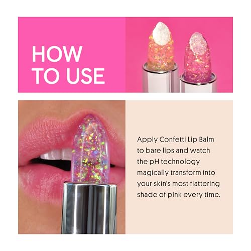 Winky Lux Lavender Glitter Confetti Balm - pH Color Changing Lip Balm