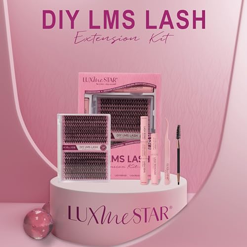 LuxMeStar DIY Lash Extension Kit 320pcs Cluster Lashes 9-16mm