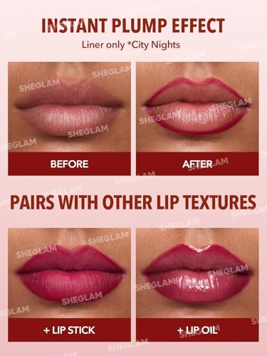 SHEGLAM Lip Facts Lip Liner - Long-Lasting Pigmented Pencil