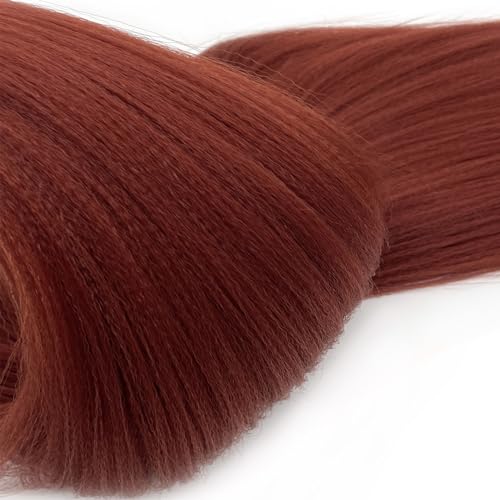 UPruyo 350 Ginger Braiding Hair Pre Stretched Prestretched Braiding Hair 26 inch Kids Kanekalon Knotless Brown Auburn Copper Braiding Hair Extensions