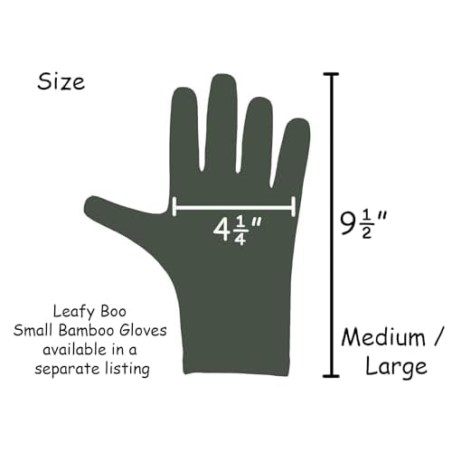 Bamboo Gloves for Eczema, Medium/Large, Women and Men, Dry Hands, Overnight Moisturizing Gloves, 3 Pairs