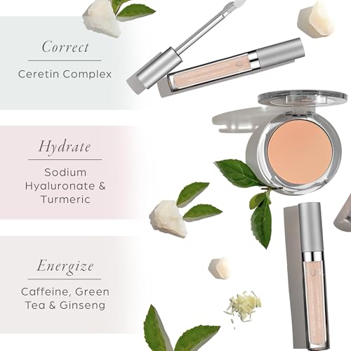 PÜR MINERALS 4-in-1 Sculpting Concealer Buff - Medium to Full Coverage, Hydrating, Brightening & Correcting for Dark Circles