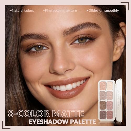 Noerrors Rose Matte Eyeshadow Palette - Neutral Nude Pastel Colors for All Ages