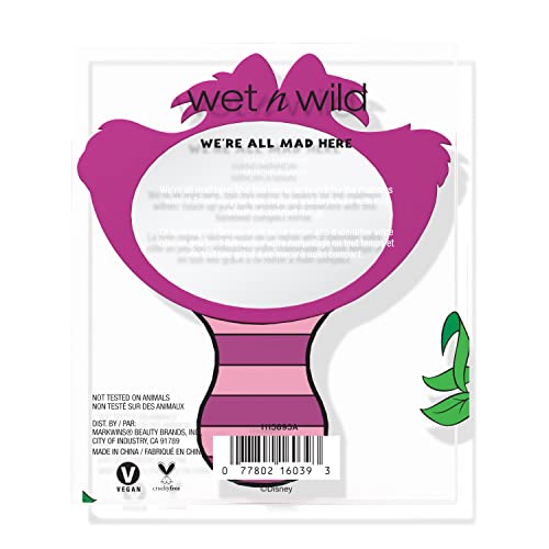 wet n wild Alice in Wonderland Collection, Comfort-Grip Handle, Versatile & Portable Hand Mirror- We're All Mad Here