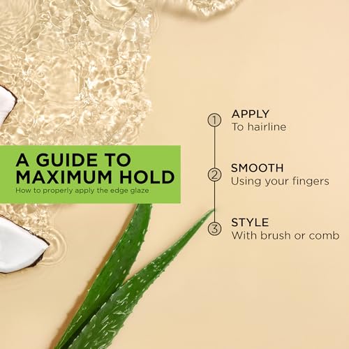 African Pride Moisture Miracle Smooth Edge Glaze ? Maximum Edge Control & Hydration, Non-Flaking Edge Gel | Natural Ingredients, Coconut & Aloe Water | Nourish, Moisture & Hold | 6oz