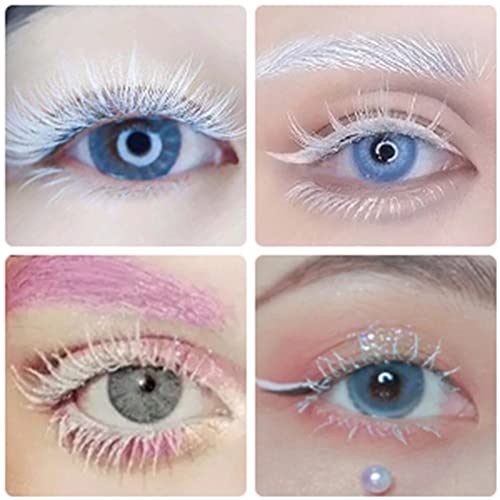 White False Eyelashes 2 Pairs Upper & Lower Lashes