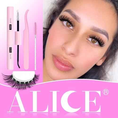 DIY Eyelash Extension Kit D-Curly Wispy Volume Lash Clusters Individual Lashes Lash Extension Kit with Lash Bond and Seal Applicator Tool for Self Application at Home (80P-280Pcs-Mix10-16mm-0.07D)