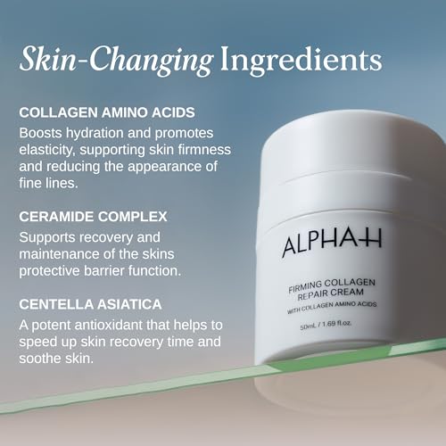 Alpha-H Firming Collagen Repair Face Cream 50ml ? Barrier Support Moisturizer for Dry, Dehydrated Skin ? Smooths Fine Lines & Boosts Elasticity