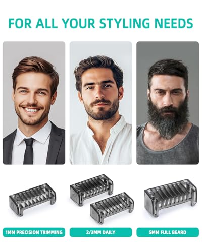 7 Pcs Guard Combs Kit with Case for OneBlade Trimmers – Beard & Body Grooming