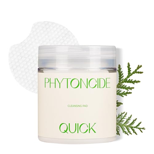 KLAVUU PHYTONCIDE QUICK CLEANSING PAD ? Gentle Makeup Remover, Deep Pore Care, Soothing & Moisturizing Formula, Hypoallergenic, Ideal for Sensitive Skin - 100 Count