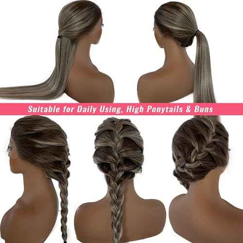 13x6 HD Lace Frontal Wigs Balayage Blonde Human Hair for Women 150% Density 24 Inch Real Hair Pre Plucked LIght Bleached Tiny Knots Highlight Lace Front Wigs Wlanut Brown Mixed 613 Blonde Wigs