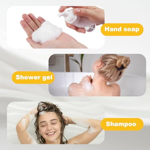2oz Travel Foam Pump Bottles, 4-Pack Refillable Dispenser