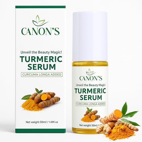 Turmeric Brightening Serum for Face with Hyaluronic Acid, Aloe Vera, Vitamin C & E ? Brightening, Hydrating & Dark Spot Facial Serum ? Leaves Skin Soft, Smooth / 1.69 fl oz