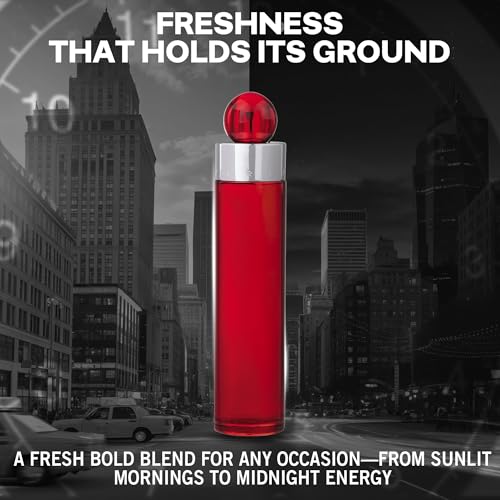 Perry Ellis 360° Red Spicy Eau De Toilette Men’s Cologne - Long Lasting Fragrance, 6.8 fl oz