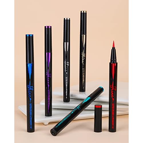 Bronze Glitter Eyeliner Liquid Liner-1Pcs Brown Metallic Shimmer Sparkling Colored Eye Liner Eyeshadow Makeup Pen, Long Lasting High Pigmented Waterproof Smudge-proof Eyeliner Pencil, Gift for Women