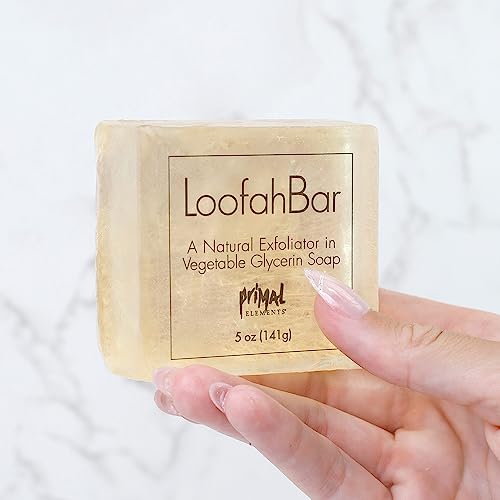 Primal Elements Eucalyptus Loofah Bar Soap, 5 Ounce