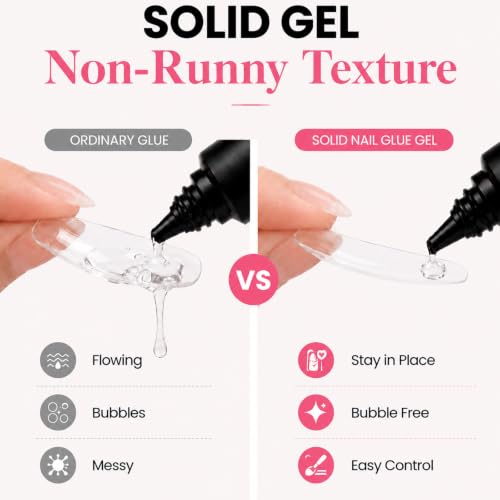 Beetles Nail Glue Gel for Acrylic Tips - 2Pc 20g UV