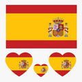 Spain Flag Temporary Tattoos - 10 Sheets Waterproof Sports Stickers