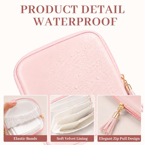 Small Travel Jewelry Case, Organizer Pouch Bags with Zipper