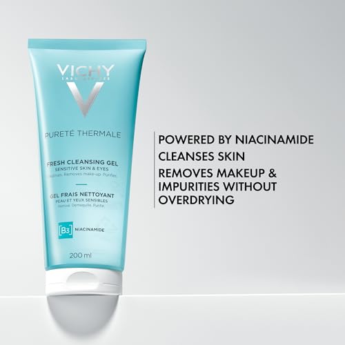 VICHY Purete Thermale Gel Cleanser & Makeup Remover 6.8 Fl Oz - Sensitive Skin