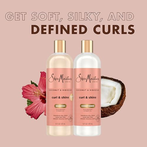 SheaMoisture Coconut & Hibiscus Shampoo & Conditioner for Curly Hair