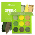 Green Brown Eyeshadow Palette - 9 Colors Matte Shimmer