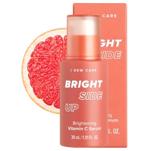 I DEW CARE Bright Side Up Brightening & Hydrating Vitamin C Serum with Niacinamide + I Dew Care Moisturizer Face Cream - Chill Kitten 1.69 Fl Oz Bundle