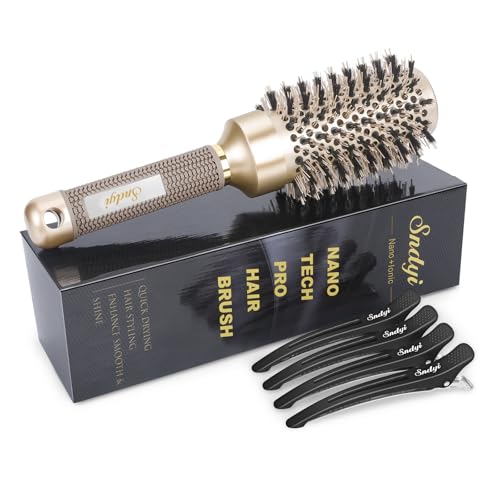 Nano Ceramic Ionic Round Brush 1.7" for Blow Drying & Styling