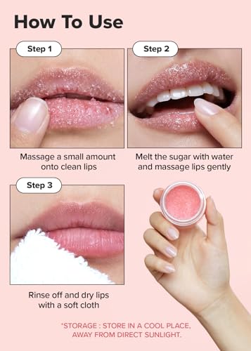 I DEW CARE Lip Scrub - Cushy Crush | Sugar Vitamin C, Lip Care, Lip Scrubber Exfoliator, Lip Exfoliator Scrub, Lip Care Products, for Dark, Dry and Chapped Lips, Vegan, 1.05 oz