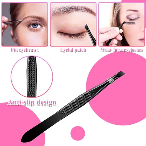 8-in-1 Eyebrow Grooming Kit with Trimmer Scissors Tweezers Brush Dermaplaning Travel Case