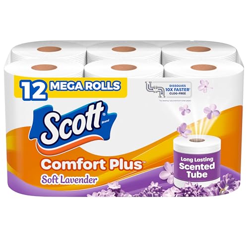 Scott ComfortPlus Mega Scented Toilet Paper Pack of 12 - 310 Sheets Each
