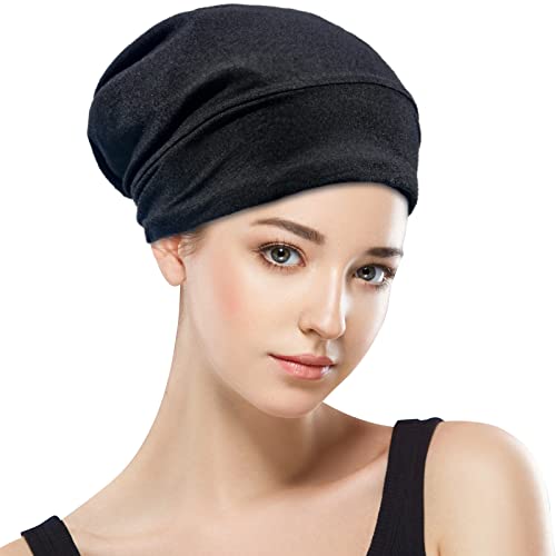 Silk Satin Lined Sleep Bonnet with Adjustable Strap