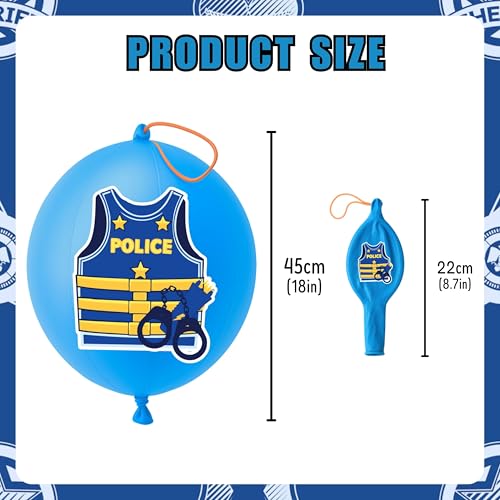 Police Party Favors Set 72pc: 24 Punch Balloons & 48 Tattoos