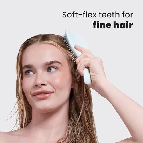 Tangle Teezer Fine Ultimate Detangler Brush, Dry & Wet Hair Brush to Detangle & Reduce Breakage for Fine Hair Types, Large, Seafoam Blue