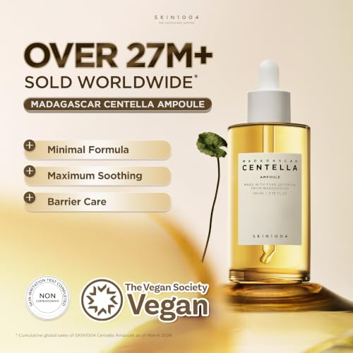 SKIN1004 Madagascar Centella Ampoule Soothing Face Serum 3.38oz - Hydrating & Gentle for Sensitive Skin