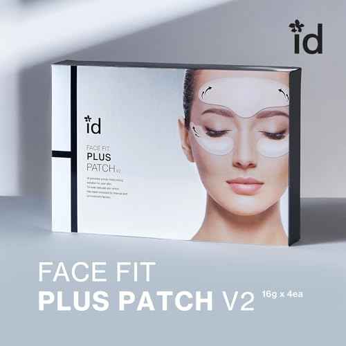 Face Fit Plus Patch V2 (4 ea.) ? Korean 3D Water-Soluble Hydrogel Face Patches with Peptides, Collagen Hyaluronic Acid for Hydrated, Smoother, Lifted-Looking for Forehead, Under-Eye