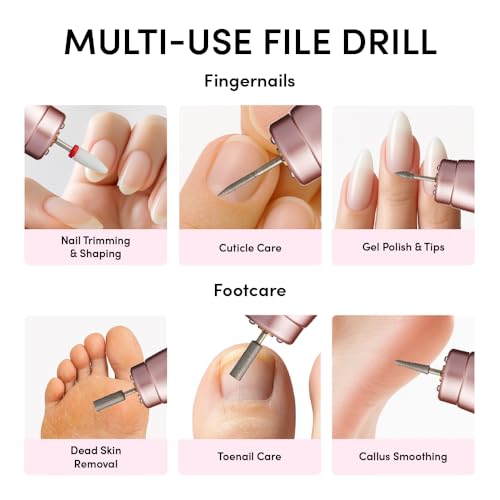 ÉCLAT Cordless Nail Drill, Professional Portable E-File for Gel &